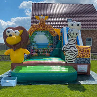 Château gonflable commercial de maison de rebond gonflable sautant en gros d'enfants avec la glissière combinée