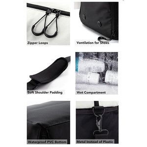 人気販売中 OEM/ODM 男女兼用 スポーツジムバッグ アウトドア 一泊旅行用 シューズ、衣類、ウェットバッグ付き - Product Image 3