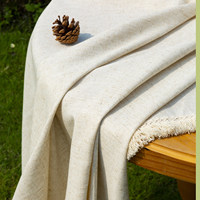 Nappe minimaliste en coton et lin pour table à manger en bois massif de style japonais, tissu haut de gamme pour la décoration de la table à la maison