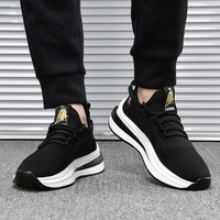 Automne extérieur marche course baskets pour hommes antidérapant confortable noir chaussures respirant maille TPU semelle extérieure-pour printemps hiver