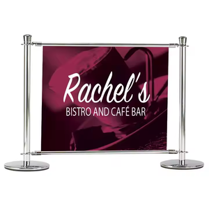 Neuankömmling Indoor Outdoor Banner Post Barrikade Bürgersteig Metall Windschutz <span class=keywords><strong>Cafe</strong></span> Barrieren für Restaurant Bar <span class=keywords><strong>Cafe</strong></span> - Product Image 5