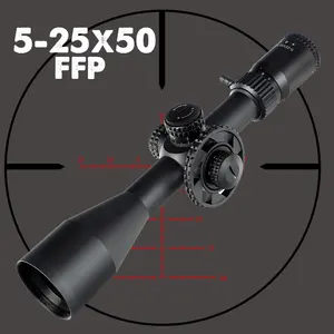 Ohhunt OEM profesyonel fabrika optik taktik Sight 5-25x50 SFIR ilk odak düzlemi avcılık FFP kapsam