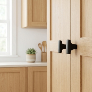 Matt <strong>Black</strong> Aluminum T-Shaped Cabinet <strong>Knob</strong> for <strong>Drawer</strong> Dresser Easy Installation Modern Design High Quality Bedroom Kitchen - Product Image 4