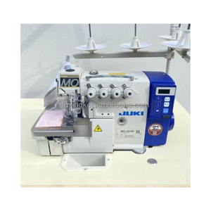 Machine à coudre industrielle d'occasion JUKI MO-6814D à entraînement direct, surjeteuse 4 fils avec coupe-fil automatique - Product Image 1