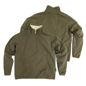 Vestes en molleton surdimensionnées à col montant et demi-zip, personnalisables, coupe-vent, chaudes, décontractées pour hommes, vente en gros - Product Image 1