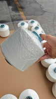 Fil à coudre en polyester filé à âme poly, blanc brut, torsion TFO 12/2 16/2 29/2 40/2 45/2 48/2 55/2 60/2