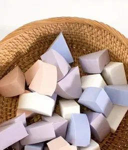Nueva Esponja de Maquillaje Triangular en Forma de Abanico, No Absorbente, Desechable, para Base y Polvo, Marca Privada, Logotipo Personalizado, OEM, Venta al por Mayor - Product Image 2