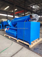 Prix de la machine de séchage rotative à tambour à flux d'air chaud pour copeaux de bois, déchets de bois, feuilles de gazon, balle de café, sciure de bois industrielle