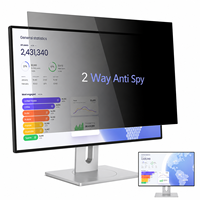 Filter Privasi Layar Besar untuk Monitor 21.5 22 23.8 24 27 32 Inci dengan Klip Gantung Samping 2 Arah Anti Mata-mata Anti Intip