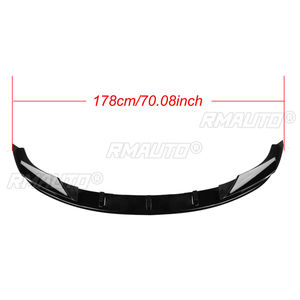 Front Bumper Spoiler Lip <b>Splitter</b> for BMW F10 M5 2012-2016 4Pcs Guide Plate Glossy Black Carbon Fiber Look - Product Image 5