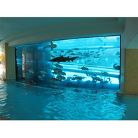 Aquarium mural avec panneau acrylique, plateforme en acrylique, coin à personnaliser professionnel, livraison gratuite en chine