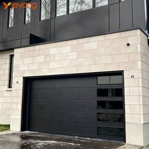 <span class=keywords><strong>Porta</strong></span> da <span class=keywords><strong>Garage</strong></span> Sezionale Automatica JY Moderna in Acciaio con Pannello Sandwich Isolato in Schiuma di Alluminio Antivento a Vista Completa - Product Image 4