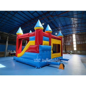 Château gonflable commercial avec toboggan combiné, château de saut gonflable avec toboggan à double voie pour <span class=keywords><strong>la</strong></span> location événementielle - Product Image 3