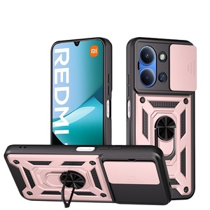 Funda para Xiaomi 15T/15T Pro/Redmi Note 15 Pro <span class=keywords><strong>Plus</strong></span>/15C, con Anillo Metálico Deslizante, Soporte Magnético para Coche - Product Image 1