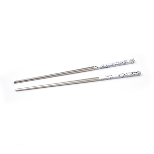 <span class=keywords><strong>Palillos</strong></span> <span class=keywords><strong>Coreanos</strong></span> Ecológicos Personalizados en Negro y Dorado, de Acero Inoxidable 304 - Product Image 6