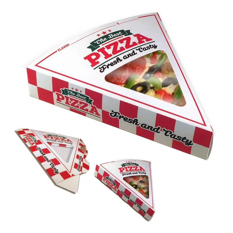 Wholesale Price Specifications Folding Food Grade Customised Slice Triangle Pizza Box