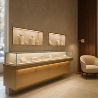 Vitrine de présentation de bijoux en verre sur mesure pour les bijouteries, les détaillants et les salles d'exposition