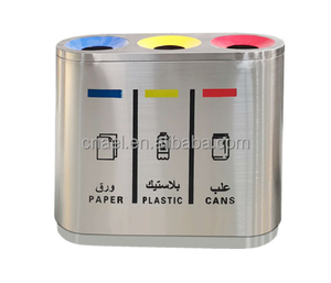 Grande contenitore per rifiuti commerciali in <span class=keywords><strong>metallo</strong></span> per esterni 3-4 vano contenitore per rifiuti in acciaio inossidabile - Product Image 1