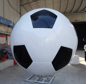 Escultura de <span class=keywords><strong>Fútbol</strong></span> de Resina de Gran Tamaño, Arte Popular, Decoración Duradera, Acabado Resistente al Agua y a los Rayos UV, Patrón Blanco y Negro, Eventos Deportivos - Product Image 4