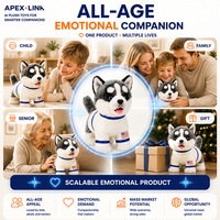 Jouet électronique pour enfant, chien Husky en peluche intelligent interactif AI OEM, commande vocale, marche, aboiement, robot animal de compagnie