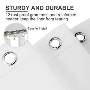 Cortina de ducha de PEVA transparente, superventas, <span class=keywords><strong>cortinas</strong></span> de <span class=keywords><strong>Amazon</strong></span>, cabina de ducha <span class=keywords><strong>para</strong></span> hotel en casa, Centro de SPA - Product Image 3