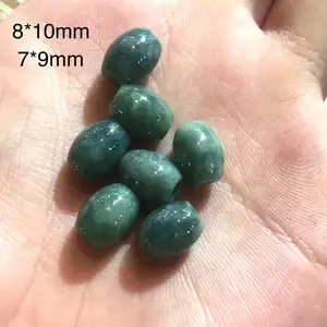 Wholesale 8mm 10mm Natural Myanmar Burma Dark Green Jade Measle Beads Bulk Accessories For Jewelry Making DIY