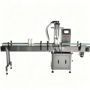 Machine de remplissage de liquides sur plan de travail avec convoyeur, pompe magnétique, machine de remplissage de flacons compte-gouttes d'huiles essentielles - Product Image 1