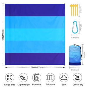 Foldable Portable Waterproof Beach Mat Multi Functional Outdoor Camping <b>Picnic</b> <b>Blanket</b> for Lawn Travel Accessory - Product Image 2