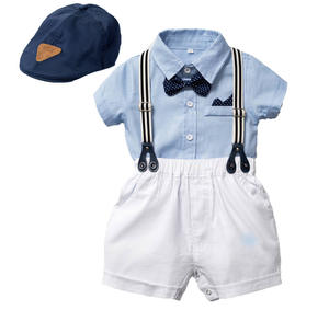 Ensemble bébé garçon KB8027Z1 en stock, vente en gros Chine, coton de haute qualité, vêtements décontractés pour nouveau-né - Product Image 5