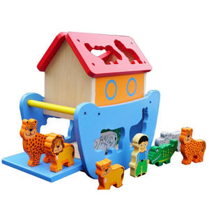 Nouveauté 2026 : Jeu d'association des formes d'animaux en bois Arche de Noé, jouet éducatif Montessori pour tout-petits - Product Image 5