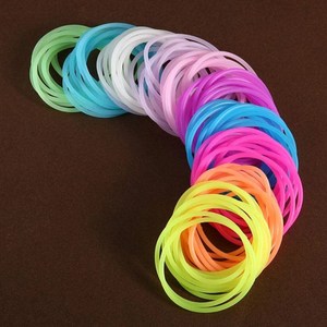 Bracelets élastiques en <span class=keywords><strong>silicone</strong></span> fluorescent néon de haute qualité, décontractés/sportifs, bandeaux pour cheveux en forme de bonbons gélifiés, bracelets unisexes - Product Image 1