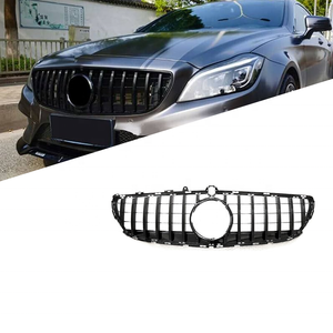 Grille de calandre GT noire style GTR pour <span class=keywords><strong>Mercedes</strong></span> <span class=keywords><strong>CLS</strong></span> W218 2019 2020 <span class=keywords><strong>2021</strong></span> Grille de pare-chocs avant en nid d'abeille - Product Image 1
