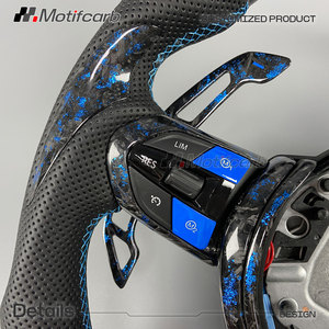 Volante Personalizado de Fibra de Carbono Forjado Azul para BMW Serie F F10 F30 F20 F80 F90 F82 F88 F32 F38 F22 M3 M4 M2 X3M X4M - Product Image 4