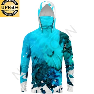 Chemises de pêche camouflage personnalisées pour hommes, chemises de sport respirantes à séchage rapide, chemises de pêche grande taille, sweats à capuche camouflage pour la pêche - Product Image 1
