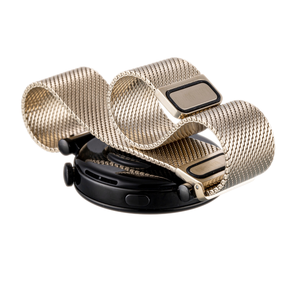 Correa de Reloj Magnética Doble Milanesa para Samsung <span class=keywords><strong>Huawei</strong></span> Xiaomi, Elegante y Cómoda Correa de Acero Inoxidable para Relojes Inteligentes - Product Image 6
