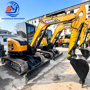 Excavadora Sany SY55 Usada de Baja Cilindrada y Pocas Horas de Trabajo, Excavadora Hidráulica de Orugas Usada con Martillo Rompedor - Product Image 1