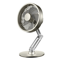 Design de luxe avancé esthétique métal silencieux moteur à courant continu trois vitesses 360 réglable Aviation alliage protection Silicone ventilateur de bureau