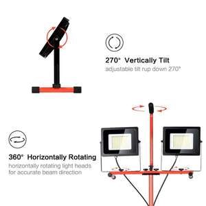 ไฟ LED ทำงาน 100w พร้อมหัวปรับได้ 3 หัว ไฟส่องสว่างกันน้ำสำหรับภายนอกอาคาร เหมาะสำหรับโรงงาน โรงรถ งานก่อสร้างแบบพกพา รุ่น WD-560 - Product Image 6