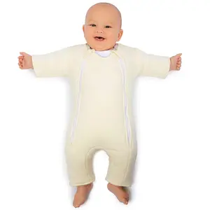 批发定制冬季纯棉婴儿魔术睡衣，带2个拉链保暖婴儿冬季连裤