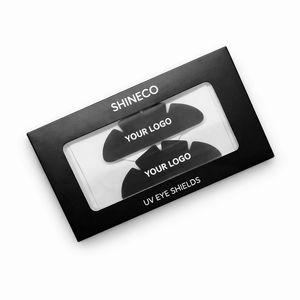 Patchs oculaires réutilisables en silicone noir pour extensions de cils UV, bloquant à 100 % les UV, patchs oculaires UV réutilisables - Product Image 1