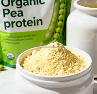 Poudre de protéine de pois d'isolat biologique de vente préférée Ingrédients végétaux purs séchés Poudre de protéine de pois biologique de la plus haute qualité