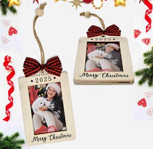 Giáng sinh vui vẻ trang trí <span class=keywords><strong>2025</strong></span> gỗ hình ảnh khung trang trí kỳ nghỉ lưu niệm treo đồ trang trí - Product Image 4