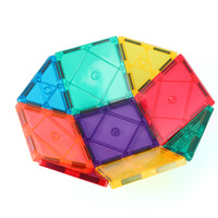 Blocs de Construction Magnétiques Interactifs en Plastique, Jouets Éducatifs pour Enfants, 48 Pièces