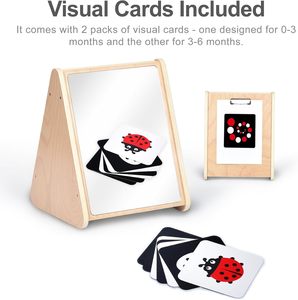 Specchio Bifacciale per Neonati, Giocattolo Sensoriale <span class=keywords><strong>Montessori</strong></span> per Attività Facciale, per Bambini dai 6 Mesi in su - Product Image 3