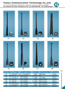 VHFまたは66-88MHz SMA-男性コネクタアンテナTPE材料信号通信双方向無線アンテナ - Product Image 6