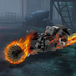 MOOXI Super Hero <span class=keywords><strong>Ghost</strong></span> <span class=keywords><strong>Rider</strong></span> Modèle de moto en plastique sans figurine d'action Jeux de blocs de construction Jouets éducatifs pour enfants - Product Image 2