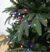 Sapin de Noël artificiel pré-éclairé en PVC+PE de qualité supérieure, aiguilles réalistes, écran LED multicolore, télécommande, 6 pieds