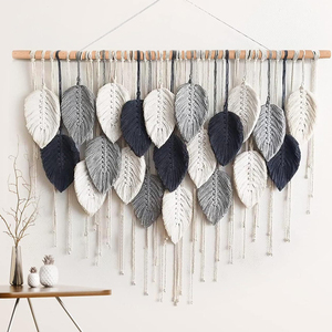Du prix du fabricant Décor <span class=keywords><strong>scandinave</strong></span> Macramé Feuille Tenture murale Décor pour la <span class=keywords><strong>décoration</strong></span> de salon à la maison - Product Image 2