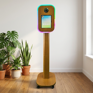 Cabine de Fotos Retrô com Acabamento em Madeira, Montagem Rápida, Estrutura de Alumínio com Luz RGB, Cabine de Fotos para <span class=keywords><strong>iPad</strong></span> para Casamentos e Festas - Product Image 1