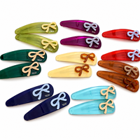 Nouvelle Barrette à Cheveux en Acétate Newyeah avec Nœud, Clip Latéral Coloré pour Femme, Pinzas Para El Cabello, Barrette Cheveux